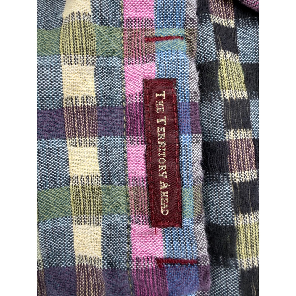 The Territory Ahead Mens Plaid Button Down Shirt Multi Color Cotton Size M - Picture 3 of 7